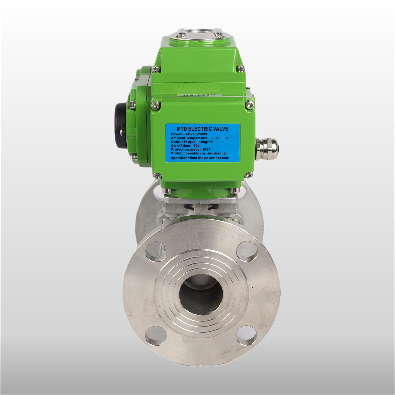 SS Flange Valve Flange End Electric Actuator On and Off